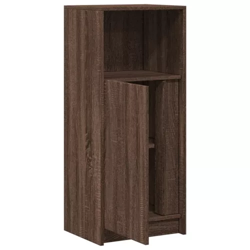 barna tölgy szerelt fa tálalószekrény LED-del 42,5x34x100 cm