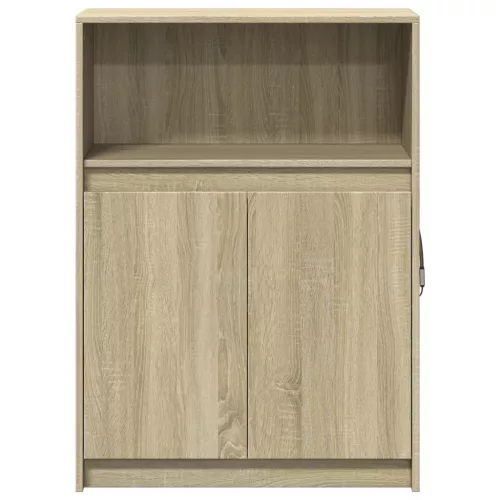  sonoma tölgy szerelt fa tálalószekrény LED-del 72 x 34 x 100 cm