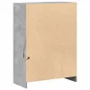  betonszürke szerelt fa tálalószekrény LED-del 72x34x100 cm
