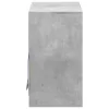  betonszürke szerelt fa tálalószekrény LED-del 72 x 34 x 61 cm