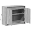  szürke sonoma szerelt fa tálalószekrény LED-del 72 x 34 x 61 cm