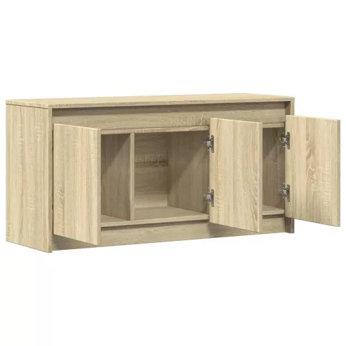  sonoma tölgy színű szerelt fa LED-es TV-szekrény 100x34x50 cm