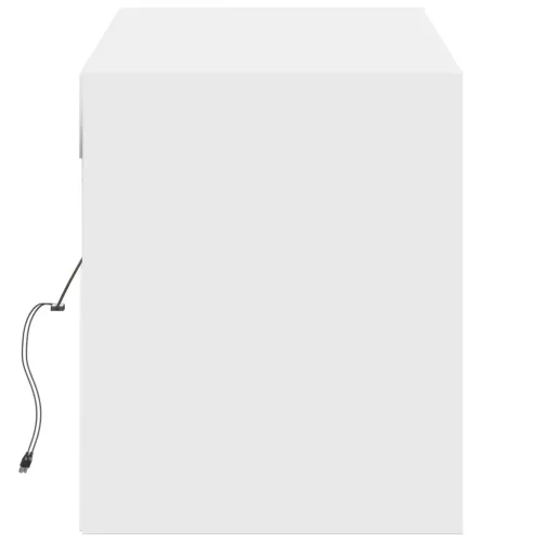  fehér falra szerelhető TV-szekrény LED-ekkel 140 x 31 x 38 cm