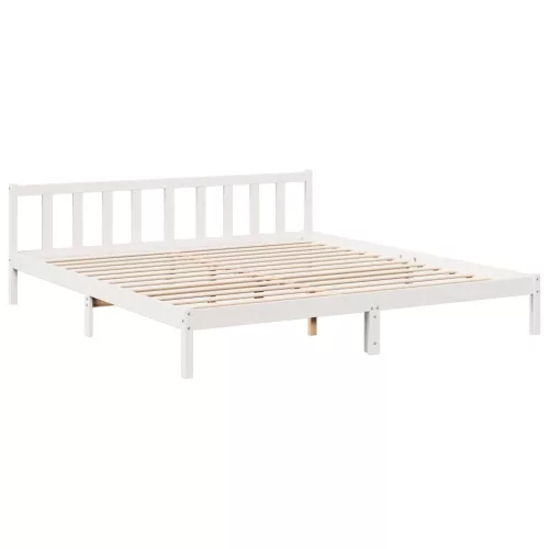  fehér tömör fenyő extra hosszú ágykeret matrac nélkül 180x210cm