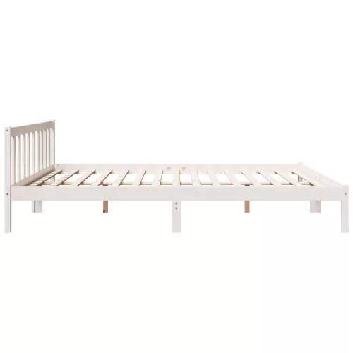  fehér tömör fenyő extra hosszú ágykeret matrac nélkül 180x210cm