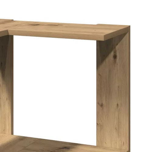  5 szintes szerelt fa sarok könyvespolc 50 x 50 x 179cm