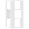  3 szintes fehér szerelt fa sarok könyvespolc 50 x 50 x 102 cm