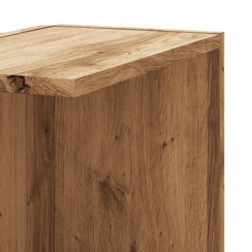  kézműves tölgy szerelt fa fali sarokpolc 36,5 x 36,5 x 140 cm