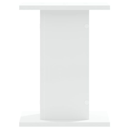  2 db fehér szerelt fa hangszóróállvány 30 x 30 x 40 cm