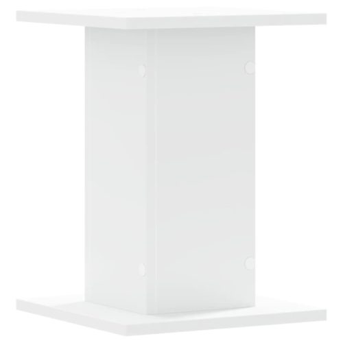  2 db fehér szerelt fa hangszóróállvány 30 x 30 x 40 cm