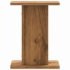  2 db kézműves tölgy színű fa hangszóróállvány 30 x 30 x 40 cm