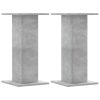  2 db betonszürke szerelt fa hangszóróállvány 30 x 30 x 60 cm