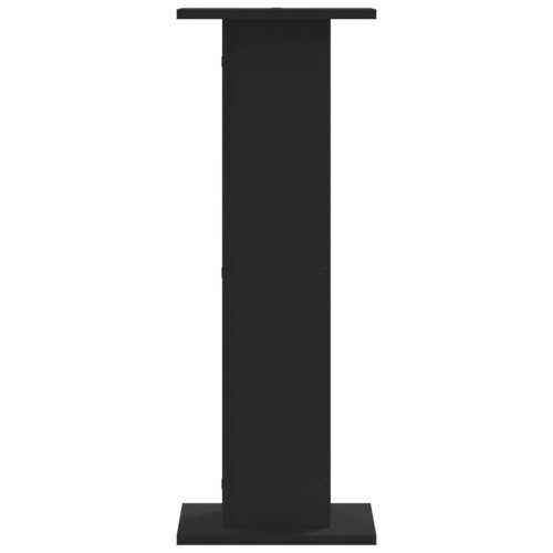  2 db fekete szerelt fa hangszóróállvány 30 x 30 x 80 cm