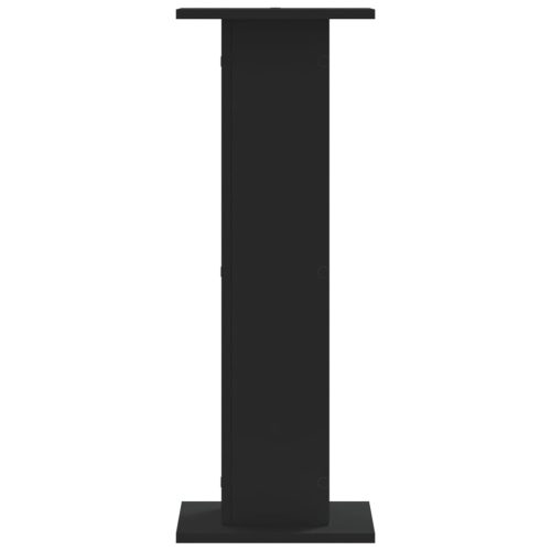  2 db fekete szerelt fa hangszóróállvány 30 x 30 x 80 cm