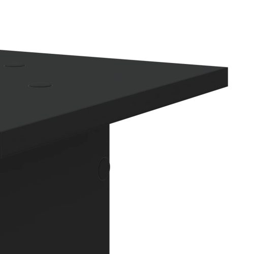  2 db fekete szerelt fa hangszóróállvány 30 x 30 x 80 cm