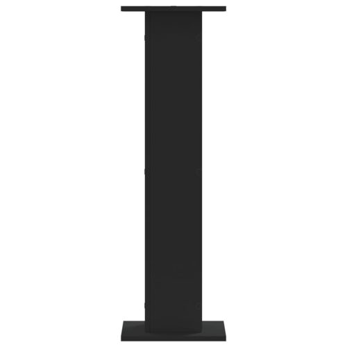  2 db fekete szerelt fa hangszóróállvány 30 x 30 x 95 cm