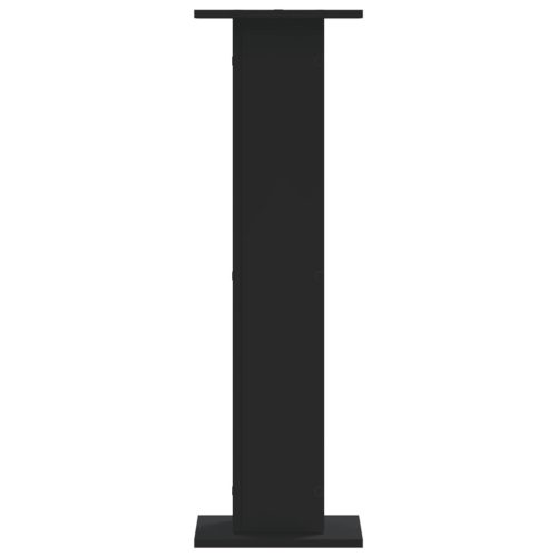  2 db fekete szerelt fa hangszóróállvány 30 x 30 x 95 cm