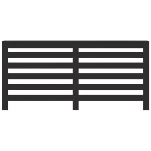  fekete szerelt fa radiátorburkolat 175 x 20 x 82 cm