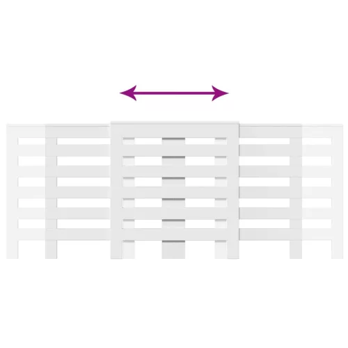  fehér szerelt fa radiátorburkolat 205 x 21,5 x 83,5 cm
