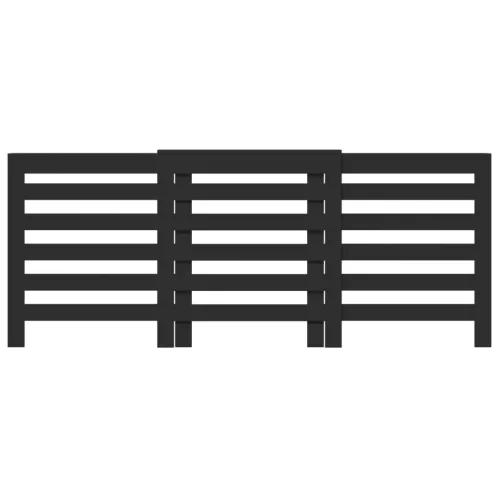  fekete szerelt fa radiátorburkolat 205 x 21,5 x 83,5 cm