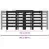  fekete szerelt fa radiátorburkolat 205 x 21,5 x 83,5 cm