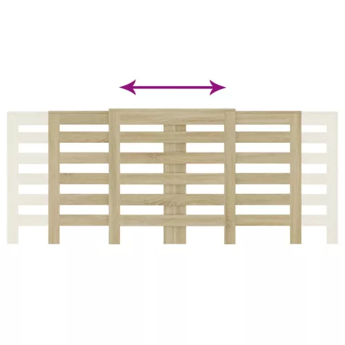  sonoma tölgy szerelt fa radiátorburkolat 205 x 21,5 x 83,5 cm