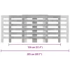  betonszürke szerelt fa radiátorburkolat 205 x 21,5 x 83,5 cm