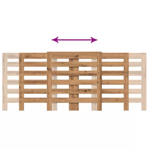  kézműves tölgy szerelt fa radiátorburkolat 205 x 21,5 x 83,5 cm