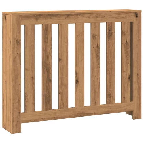  kézműves tölgy színű szerelt fa radiátorburkolat 104x20x82 cm