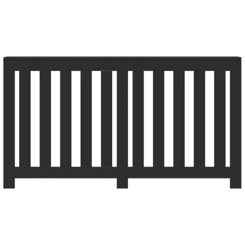  fekete szerelt fa radiátorburkolat 149 x 20 x 82 cm