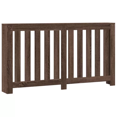  barna tölgyszínű szerelt fa radiátorburkolat 149 x 20 x 82 cm