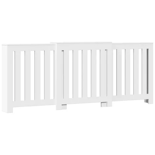  fehér szerelt fa radiátorburkolat 205 x 21,5 x 83,5 cm