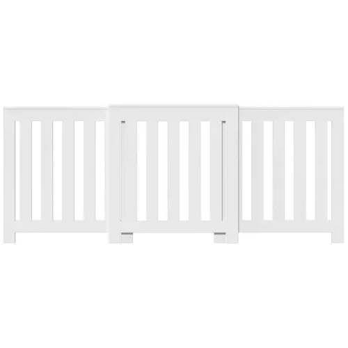  fehér szerelt fa radiátorburkolat 205 x 21,5 x 83,5 cm