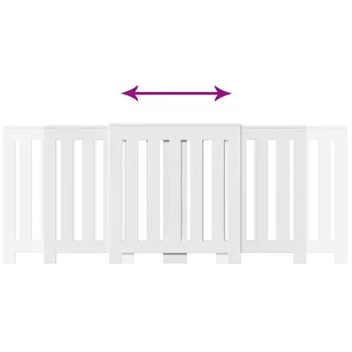  fehér szerelt fa radiátorburkolat 205 x 21,5 x 83,5 cm