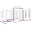  fehér szerelt fa radiátorburkolat 205 x 21,5 x 83,5 cm