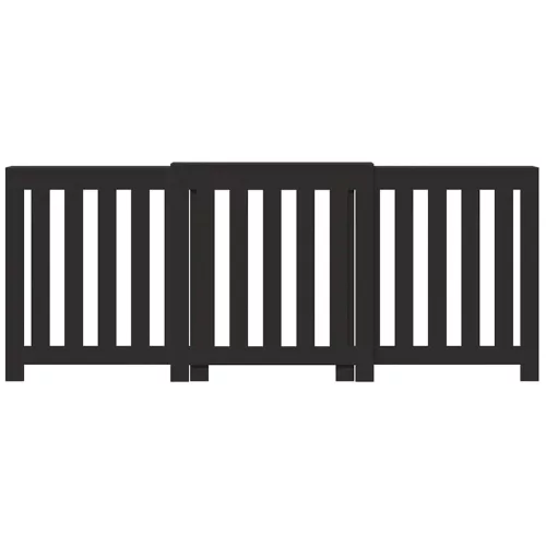  fekete szerelt fa radiátorburkolat 205 x 21,5 x 83,5 cm