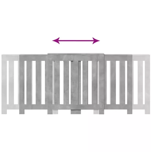  betonszürke szerelt fa radiátorburkolat 205 x 21,5 x 83,5 cm