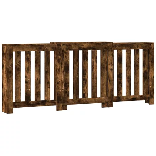  füstös tölgy színű szerelt fa radiátorburkolat 205x21,5x83,5 cm