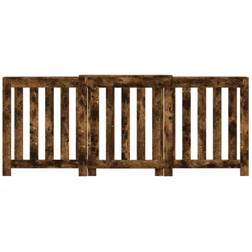  füstös tölgy színű szerelt fa radiátorburkolat 205x21,5x83,5 cm