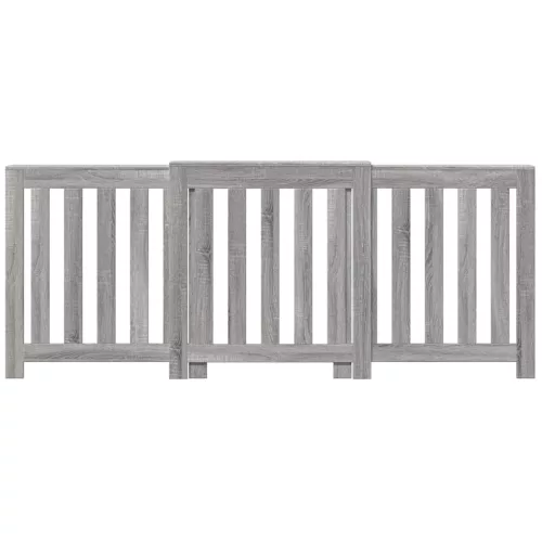  szürke sonoma szerelt fa radiátorburkolat 205x21,5x83,5 cm