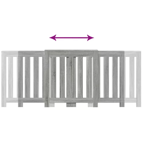  szürke sonoma szerelt fa radiátorburkolat 205x21,5x83,5 cm