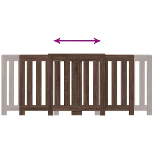  barna tölgyszínű szerelt fa radiátorburkolat 205x21,5x83,5 cm