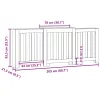  antik fa színű szerelt fa radiátorburkolat 205 x 21, 5x 83,5 cm