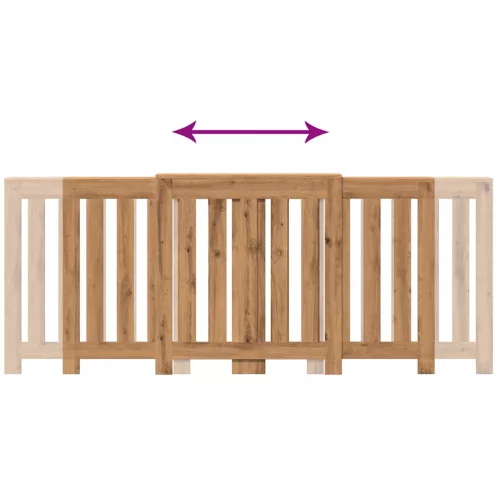  kézműves tölgy szerelt fa radiátorburkolat 205 x 21,5 x 83,5 cm