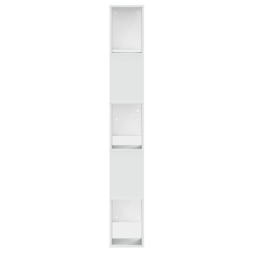  5-szintes fehér szerelt fa könyvespolc 80,5 x 23,5 x 162,5 cm