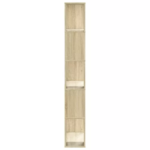  5 szintes sonoma tölgy színű fa könyvespolc 80,5x23,5x162,5 cm