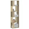  5 szintes sonoma tölgy szerelt fa könyvespolc 45x23,5x162,5 cm
