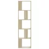  5 szintes sonoma tölgy szerelt fa könyvespolc 45x23,5x162,5 cm
