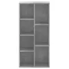  betonszürke szerelt fa könyvespolc 50x25x105 cm