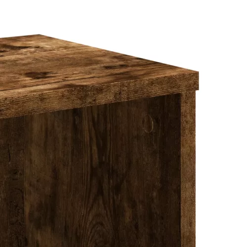  füstös tölgy színű szerelt fa könyvszekrény 50x25x105 cm